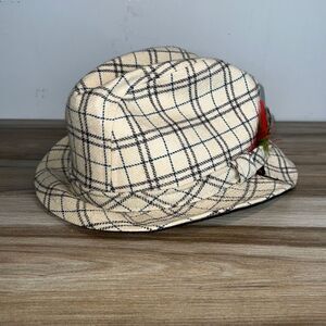 Vintage Dunlap of New York Multicolor Wool Feather Fedora Hat Size 7 1/4